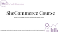 SheCommerce Course